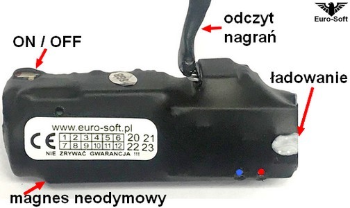 dyktafon 8 GB z blokadą odczytu