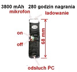mini dyktafon 16 gb
