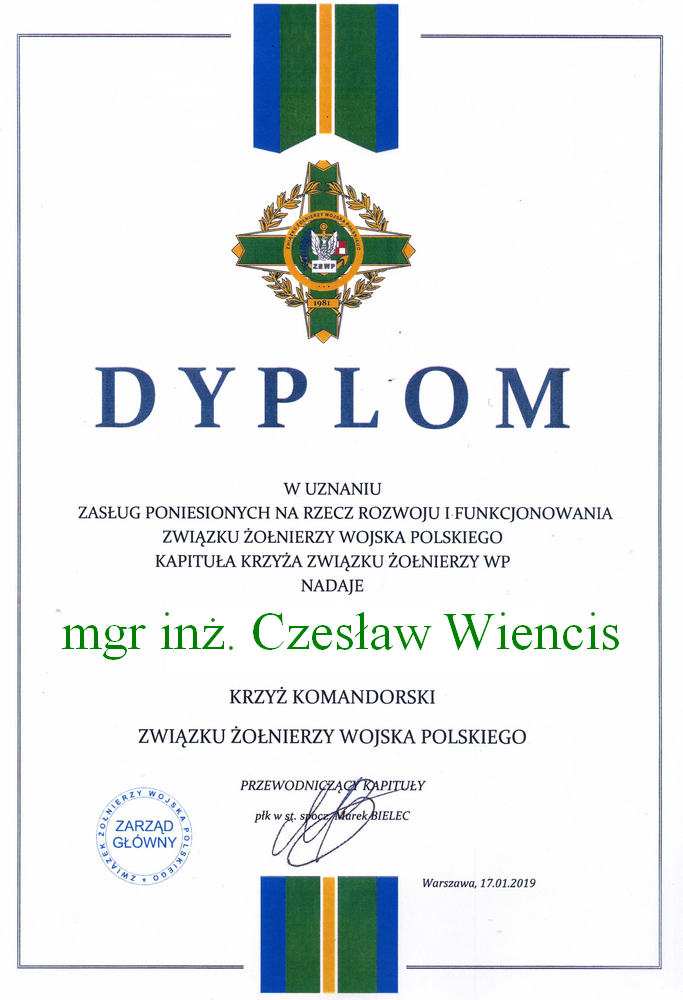 Krzyż Komandorski Związku Żołnierzy Wojska Polskiego 