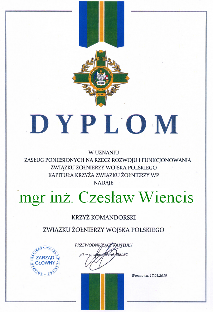 Krzyż Komandorski Związku Żołnierzy Wojska Polskiego