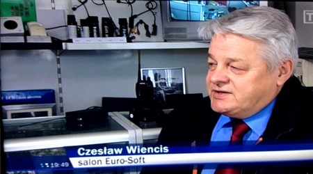 Kadr z wywiadu telewizyjnego nagranego w salonie Euro-Soft